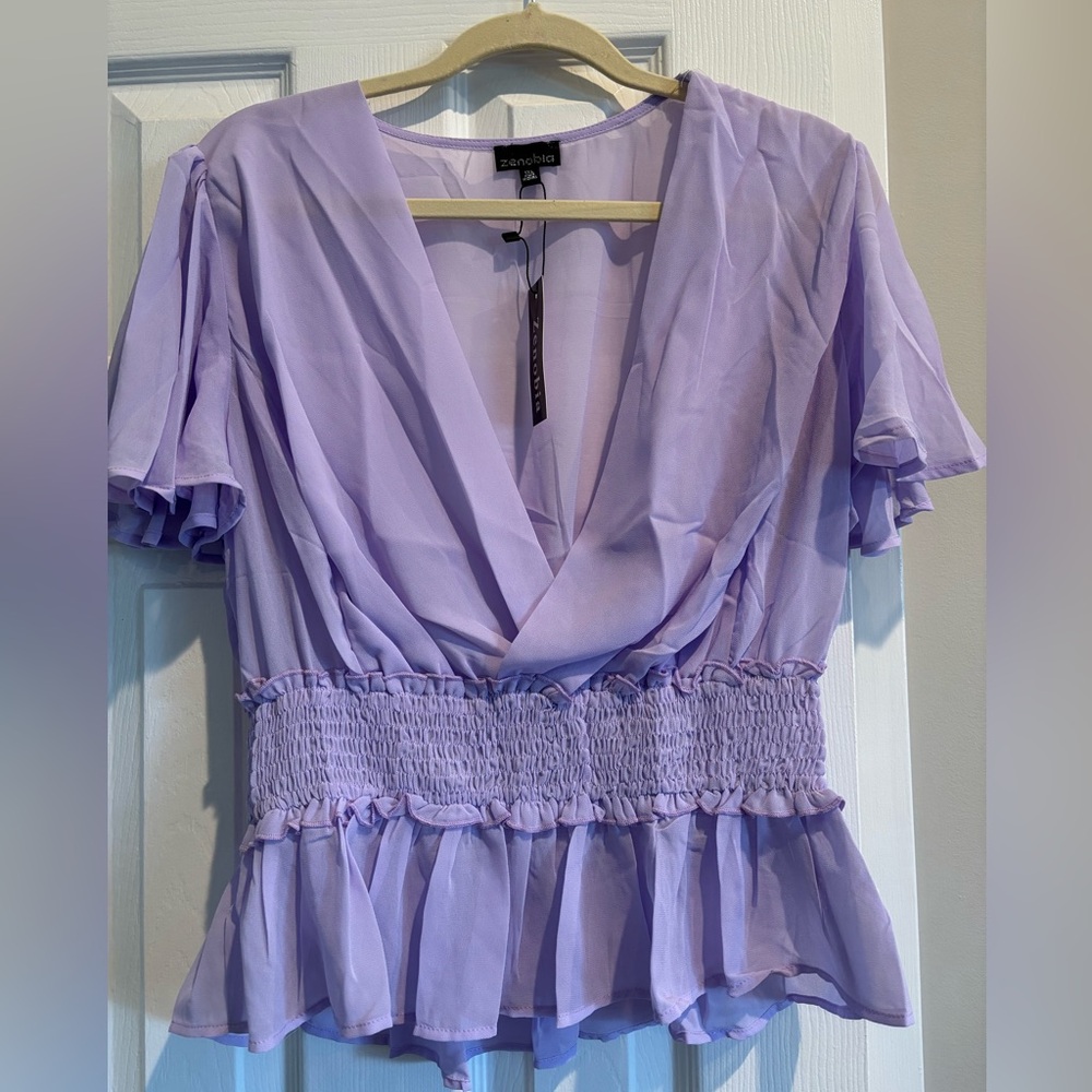 Lavender V-Neck top